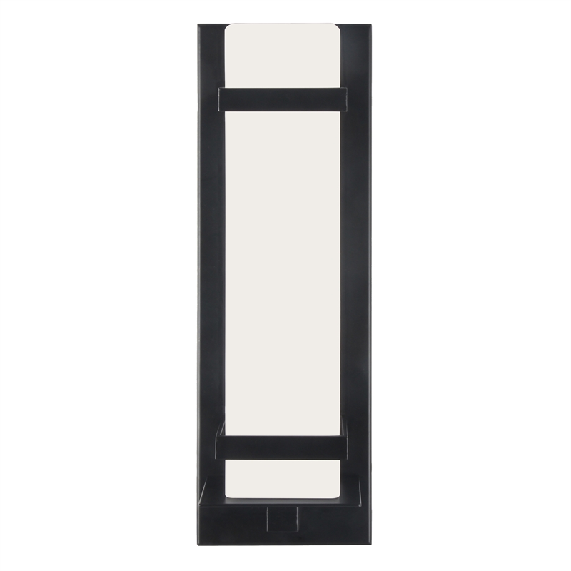 Bowery Hill Modern Indoor/Outdoor Metal Wall Light in Matte Black