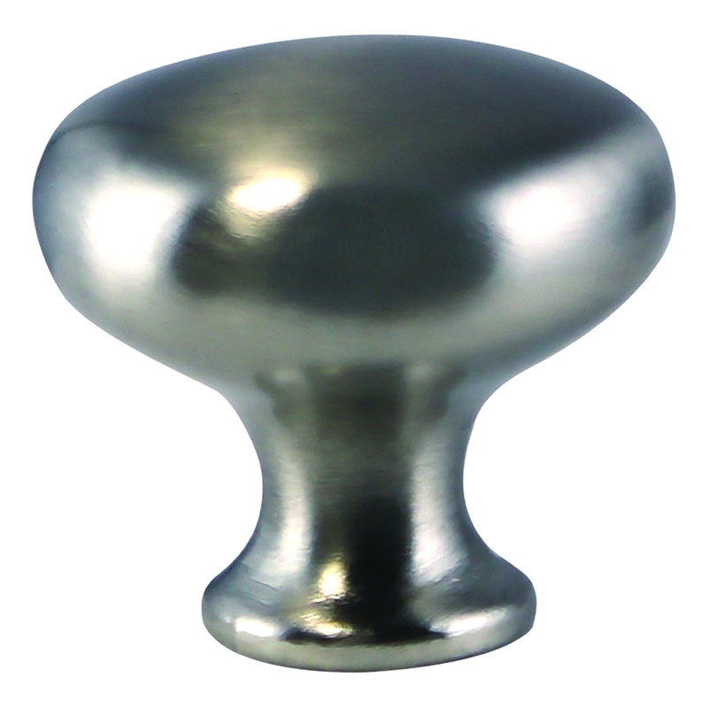 Bowery Hill Mushroom Cabinet Knob in Satin Nickel - 1.11-Inch - 5 Pack