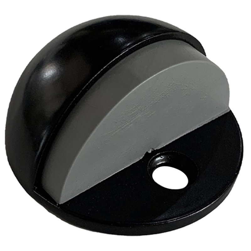 Bowery Hill Metal Dome Door Stop in Matte Black - 1-3/4 Inch - 10 Pack