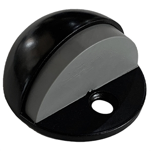 Bowery Hill Metal Dome Door Stop in Matte Black - 1-3/4 Inch - 10 Pack