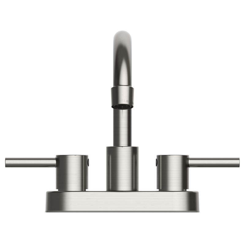 Bowery Hill 2-Handle Centerset Bathroom Faucet in Satin Nickel - 7.24-Inch