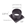 Bowery Hill Outdoor Post-Top Pier Base Metal Mount in Black - 3.5-Inch