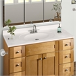 Bowery Hill 49-Inch Assembled Bath Vanity - Birch Base and Ivory Swirl Top