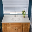 Bowery Hill 49-Inch Assembled Bath Vanity - Birch Base and Ivory Swirl Top