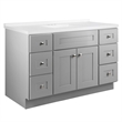 Bowery Hill 49-Inch Assembled Bath Vanity - Gray Base and Rectangular Top