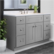 Bowery Hill 49-Inch Assembled Bath Vanity - Gray Base and Widespread Top