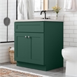 Bowery Hill 31-Inch Bath Vanity - Hunt Club Base and Ivory Swirl Top