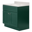 Bowery Hill 31-Inch Bath Vanity - Hunt Club Base and Ivory Swirl Top