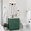 Bowery Hill 31-Inch Bath Vanity - Hunt Club Base and Ivory Swirl Top