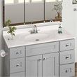 Bowery Hill 49-Inch Assembled Bath Vanity - Gray Base and Ivory Swirl Top