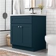 Bowery Hill 31-Inch Bath Vanity - Dark Night Base and Solid White Top