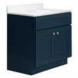 Bowery Hill 31-Inch Bath Vanity - Dark Night Base and Solid White Top