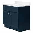 Bowery Hill 31-Inch Bath Vanity - Dark Night Base and Solid White Top