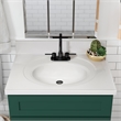 Bowery Hill 31-Inch Bath Vanity - Hunt Club Base and Solid White Top