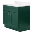 Bowery Hill 31-Inch Bath Vanity - Hunt Club Base and Solid White Top