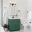 Bowery Hill 31-Inch Bath Vanity - Hunt Club Base and Solid White Top