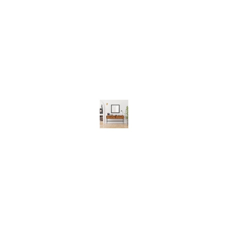 Bowery Hill Square Wood Wall Mirror in Espresso 30 x 30-Inch