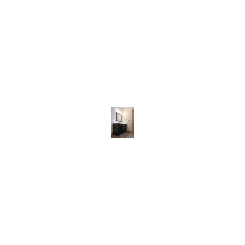 Bowery Hill Square Wood Wall Mirror in Espresso 30 x 30-Inch