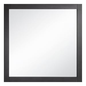 Bowery Hill Square Wood Wall Mirror in Espresso 30 x 30-Inch