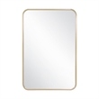 Bowery Hill Rounded Corner Wall Mirror with Gold Frame 36in x 24in 2-Pack