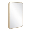 Bowery Hill Rounded Corner Wall Mirror with Gold Frame 36in x 24in 2-Pack