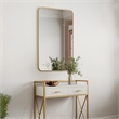 Bowery Hill Rounded Corner Wall Mirror with Gold Frame 36in x 24in 2-Pack