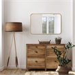Bowery Hill Rounded Corner Wall Mirror with Gold Frame 36in x 24in 2-Pack