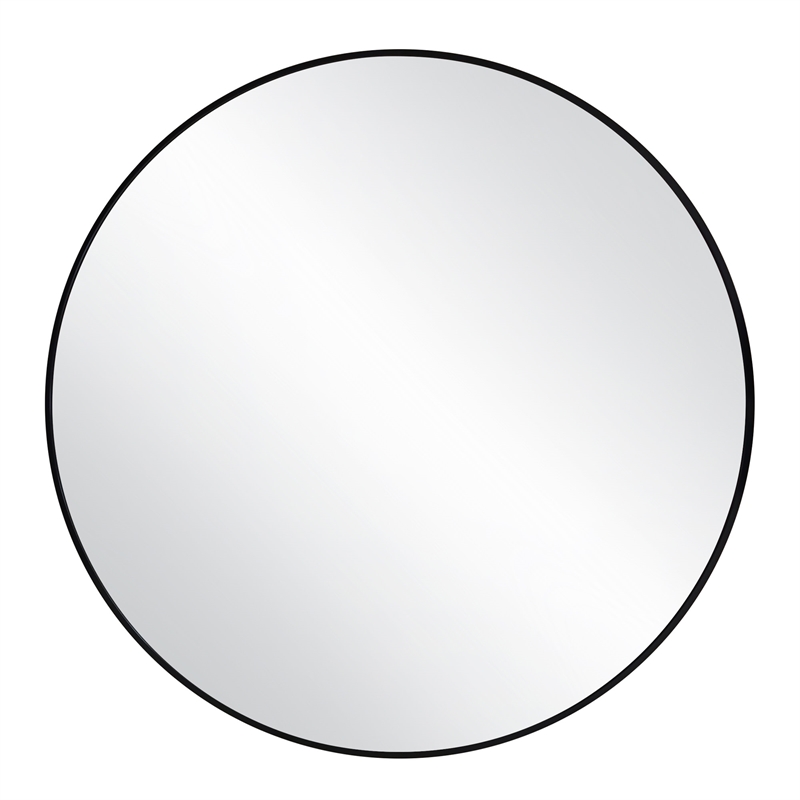 Bowery Hill 28-Inch Round Wall Mirror 2-Pack with Black Metal Frame