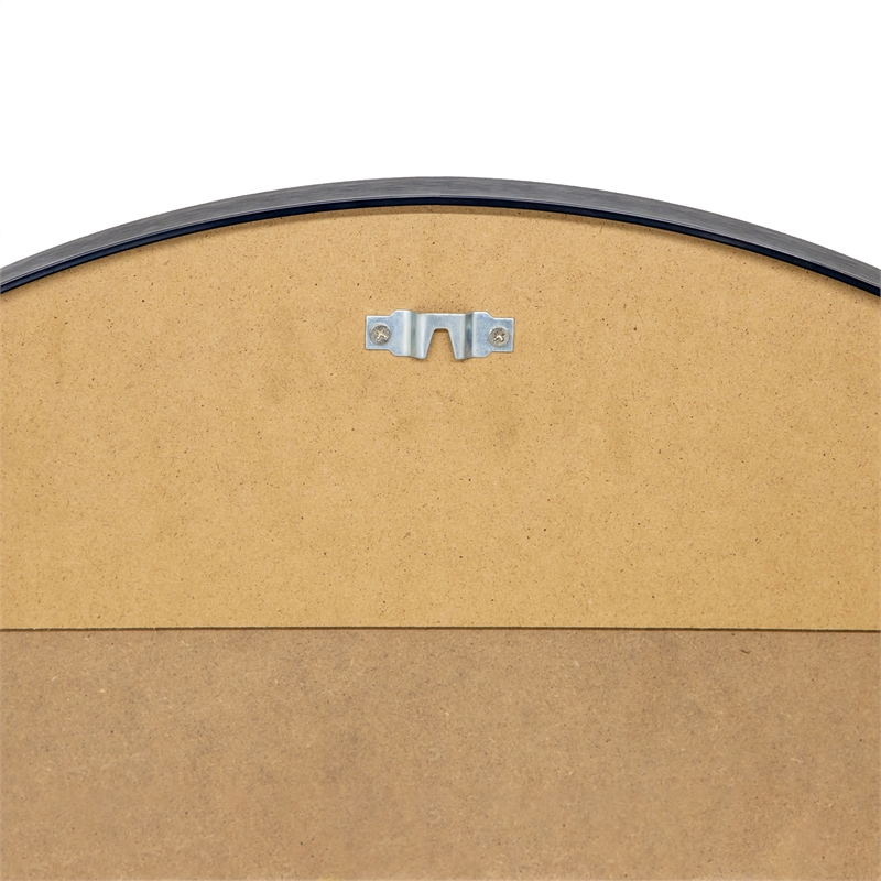 Bowery Hill 28-Inch Round Wall Mirror 2-Pack with Black Metal Frame