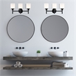 Bowery Hill 28-Inch Round Wall Mirror 2-Pack with Black Metal Frame