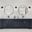 Bowery Hill 28-Inch Round Wall Mirror 2-Pack with Black Metal Frame