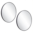 Bowery Hill 28-Inch Round Wall Mirror 2-Pack with Black Metal Frame