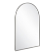 Bowery Hill Arched Wall Mirror with Silver Frame 30x20 Inch 2-Pack