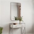 Bowery Hill Rounded Corner Wall Mirror with Silver Frame 36x24 Inch 2-Pack