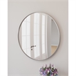Bowery Hill 28-Inch Round Wall Mirror 2-Pack with Silver Metal Frame