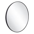 Bowery Hill 28-Inch Round Decorative Wall Mirror with Black Frame