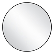 Bowery Hill 28-Inch Round Decorative Wall Mirror with Black Frame