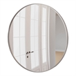 Bowery Hill 36-Inch Round Glass Wall Mirror with Silver Frame