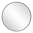 Bowery Hill 24-Inch Round Decorative Wall Mirror with Black Frame