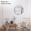 Bowery Hill 24-Inch Round Decorative Wall Mirror with Black Frame