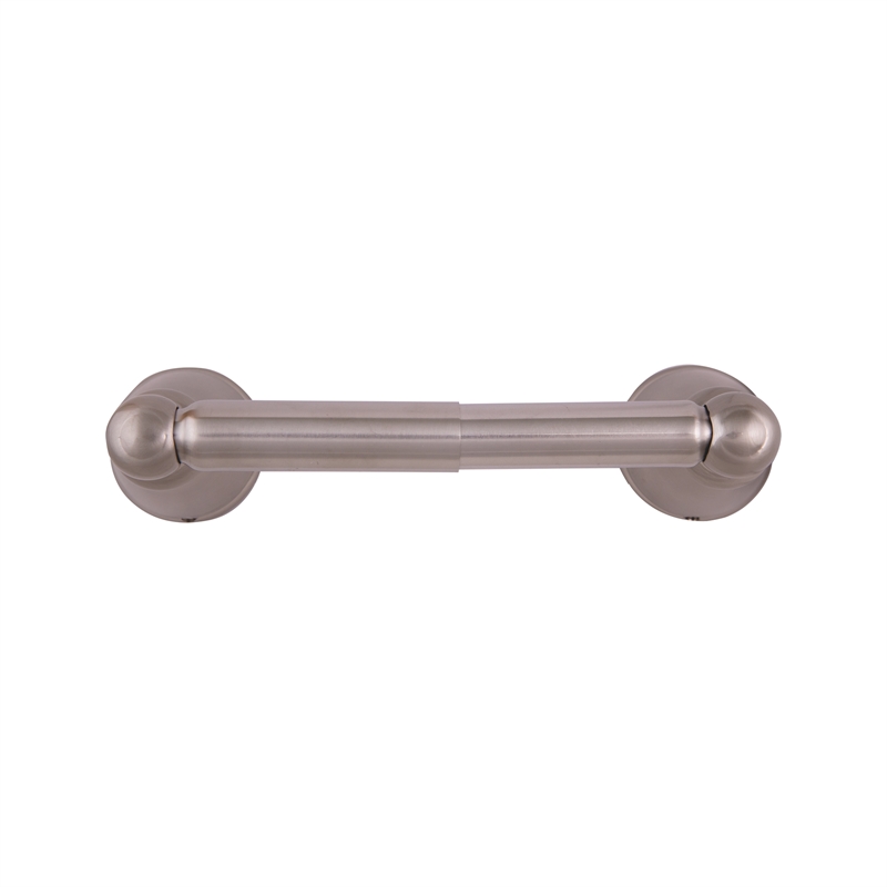 Bowery Hill Metal Toilet Paper Holder in Brushed Nickel and Silver