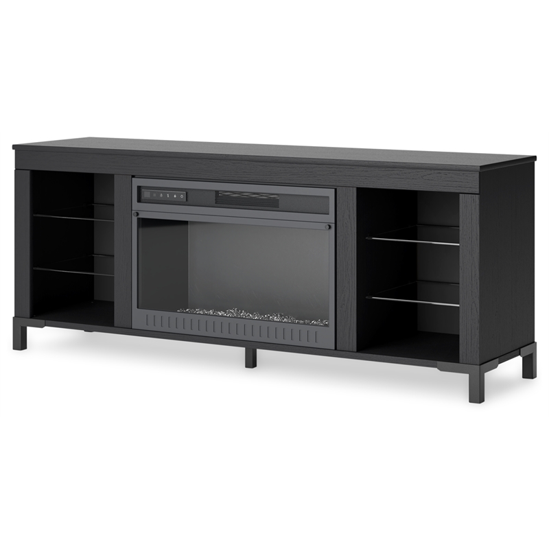 Bowery Hill Black TV Stand for TVs up to 69