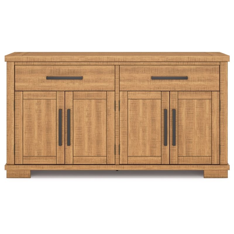 Bowery Hill Brown Dining Server with 4-Door Cabinet and 2 Drawers