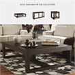 Bowery Hill Brown & Ivory Coffee Table with Natural Marble Top