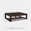Bowery Hill Brown & Ivory Coffee Table with Natural Marble Top