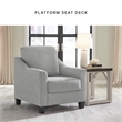 Bowery Hill Polyester Accent Chair with Suede Velvet Look in Shadow