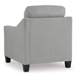 Bowery Hill Polyester Accent Chair with Suede Velvet Look in Shadow