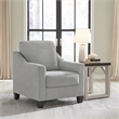Bowery Hill Polyester Accent Chair with Suede Velvet Look in Shadow