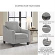 Bowery Hill Polyester Accent Chair with Suede Velvet Look in Shadow