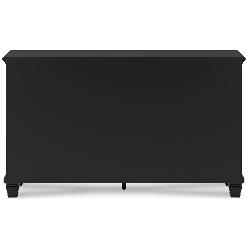 Bowery Hill 7-Drawer Bedroom Dresser with Tapered Feet in Black